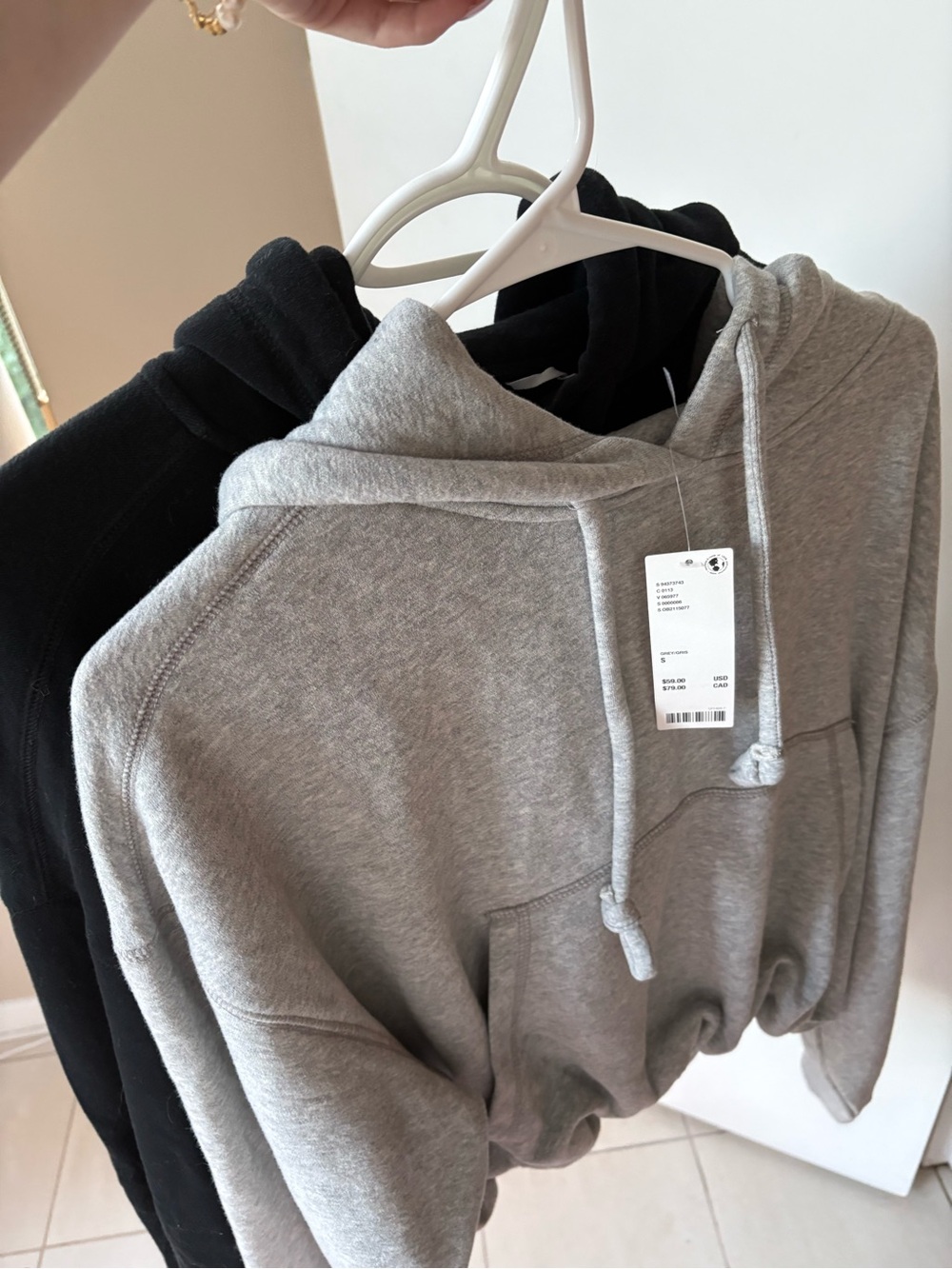 Urban outfitters cropped hoodies black & gray NWTO